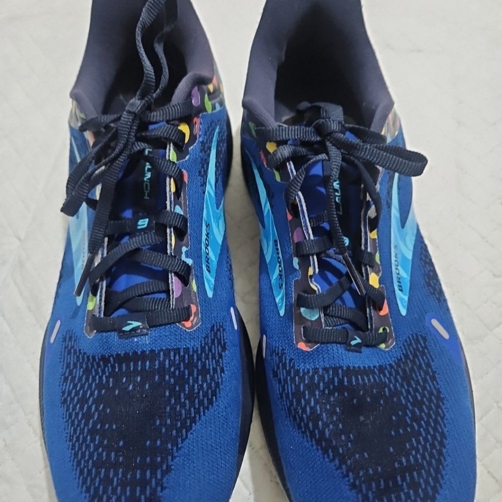 Brooks Mens Vibrant Launch 9 'Bowl O' Road Lace Up Running Shoes Multicolor Sz 9